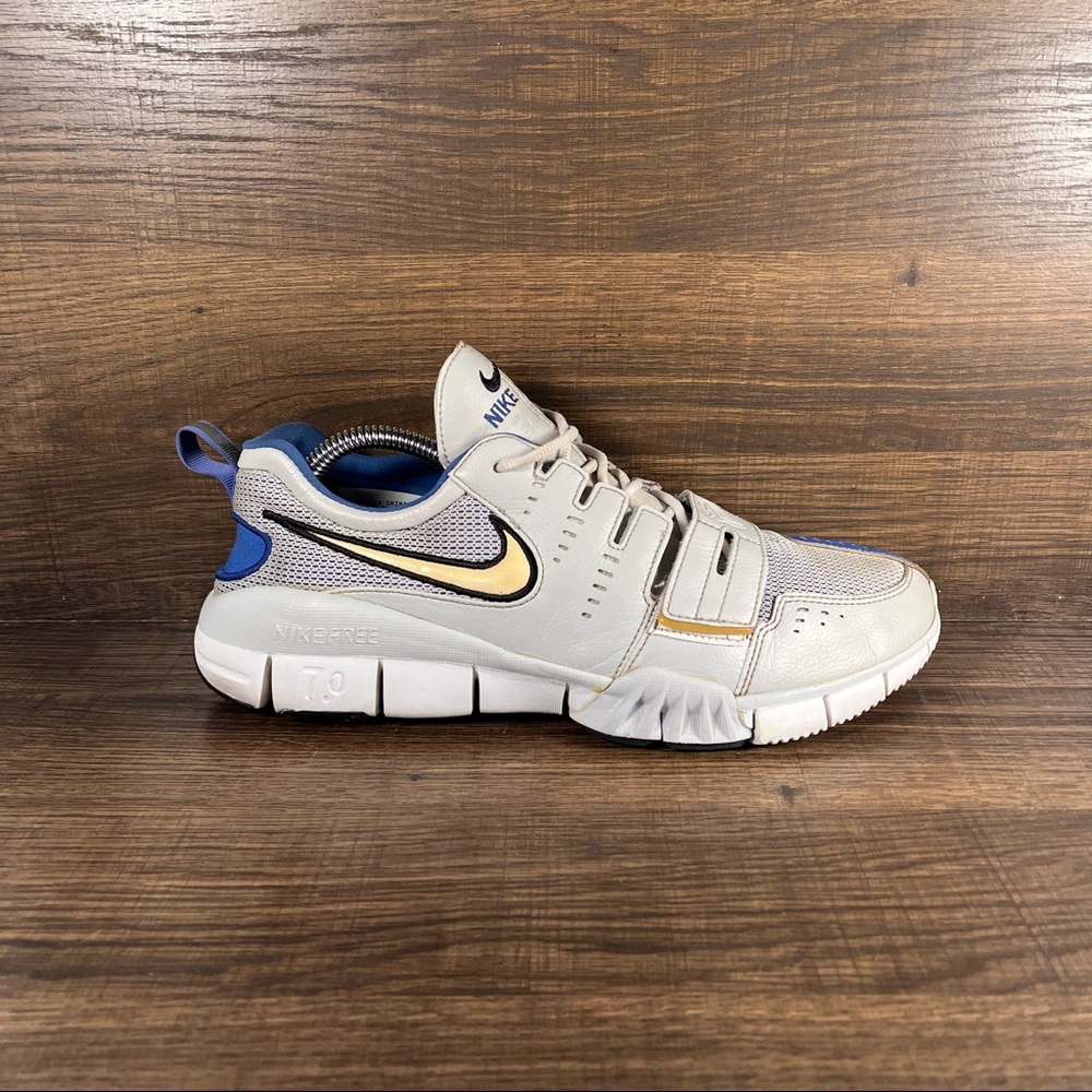 Nike Men’s Free Trainer 7.0 Velcro Gray Blue Athletic Sneakers
